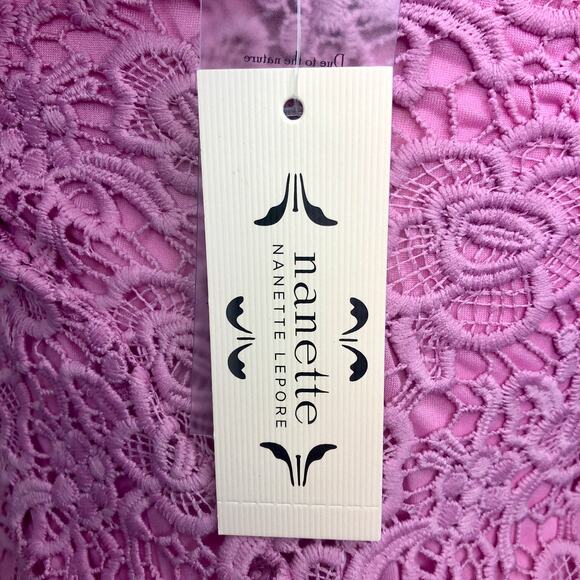 Nanette Nanette Lepore Chateau Rose Lace Tank Top - Size Medium - Picture 11 of 12